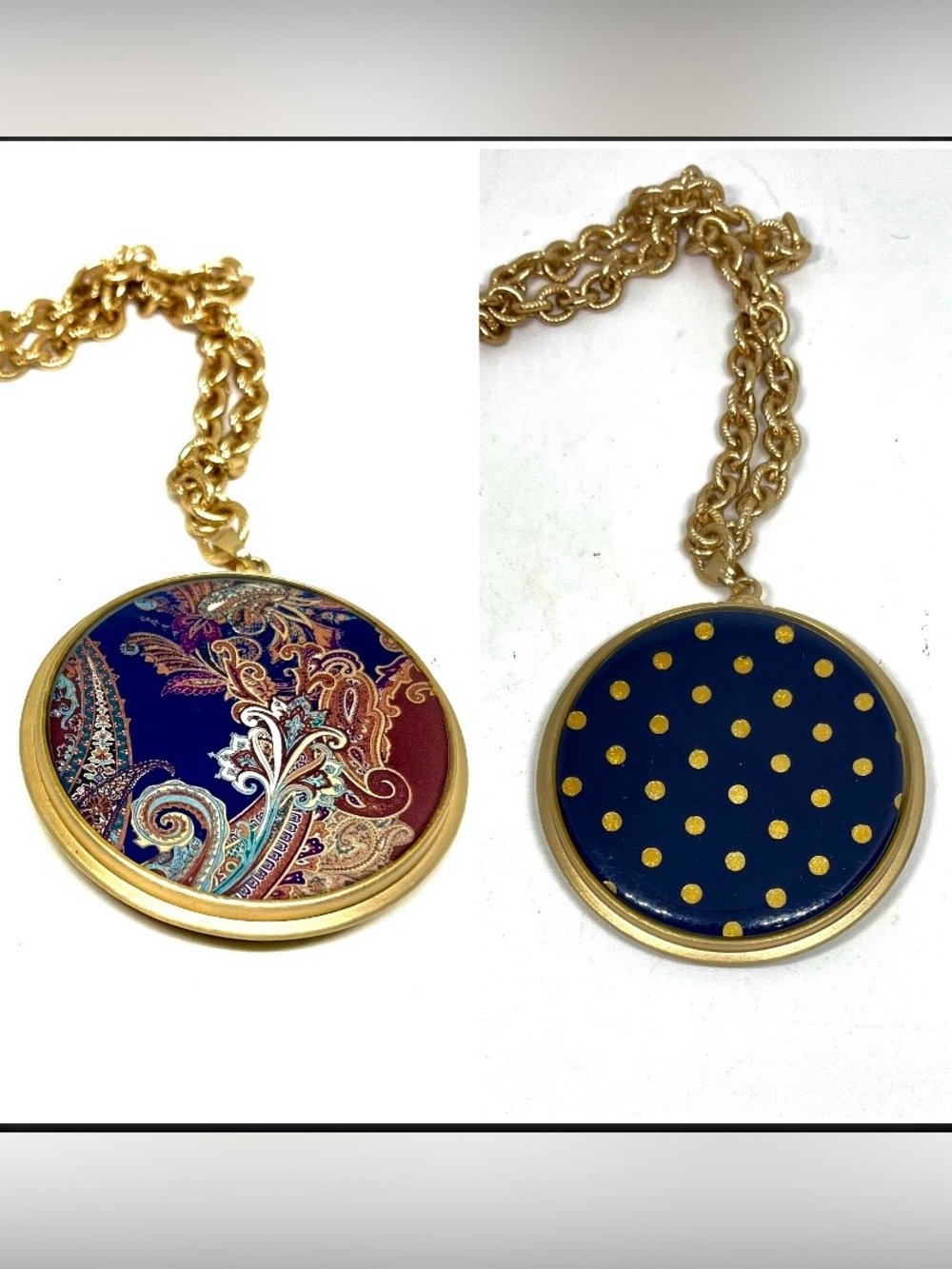 Chico’s Reversible Paisley Print Necklace